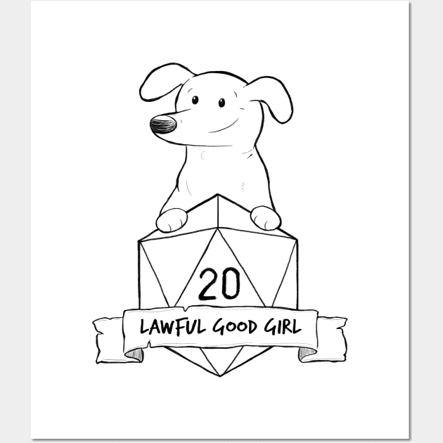 Smaller Print - Lawful Good Girl Wall Art by DnDoggos